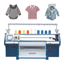 Flat knitting machine for shoe uppers with 14gg 16gg